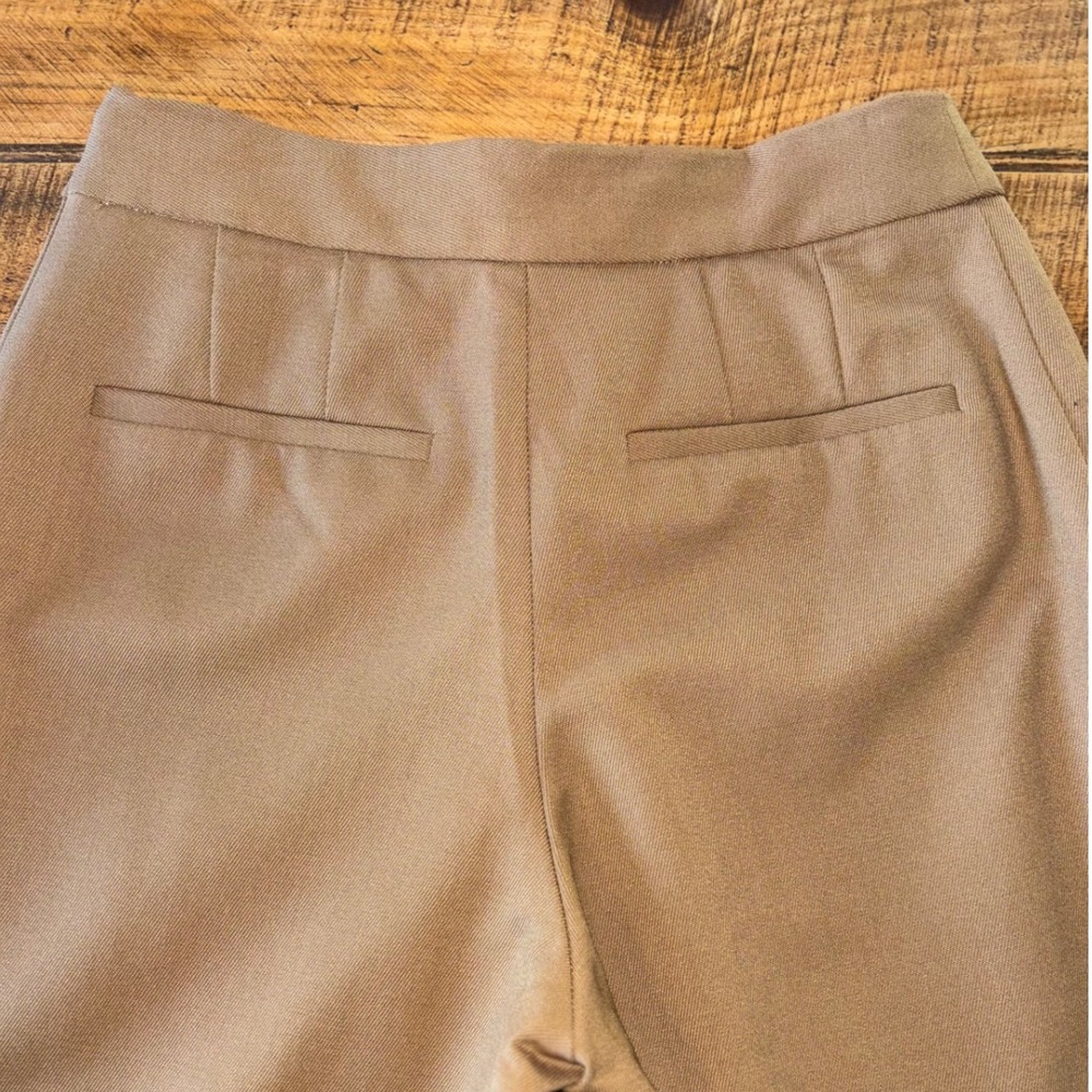 Aritzia Babaton Womens Camel Brown Overlap Wool Wide Leg Dress Pants Size 2 - Picture 7 of 15